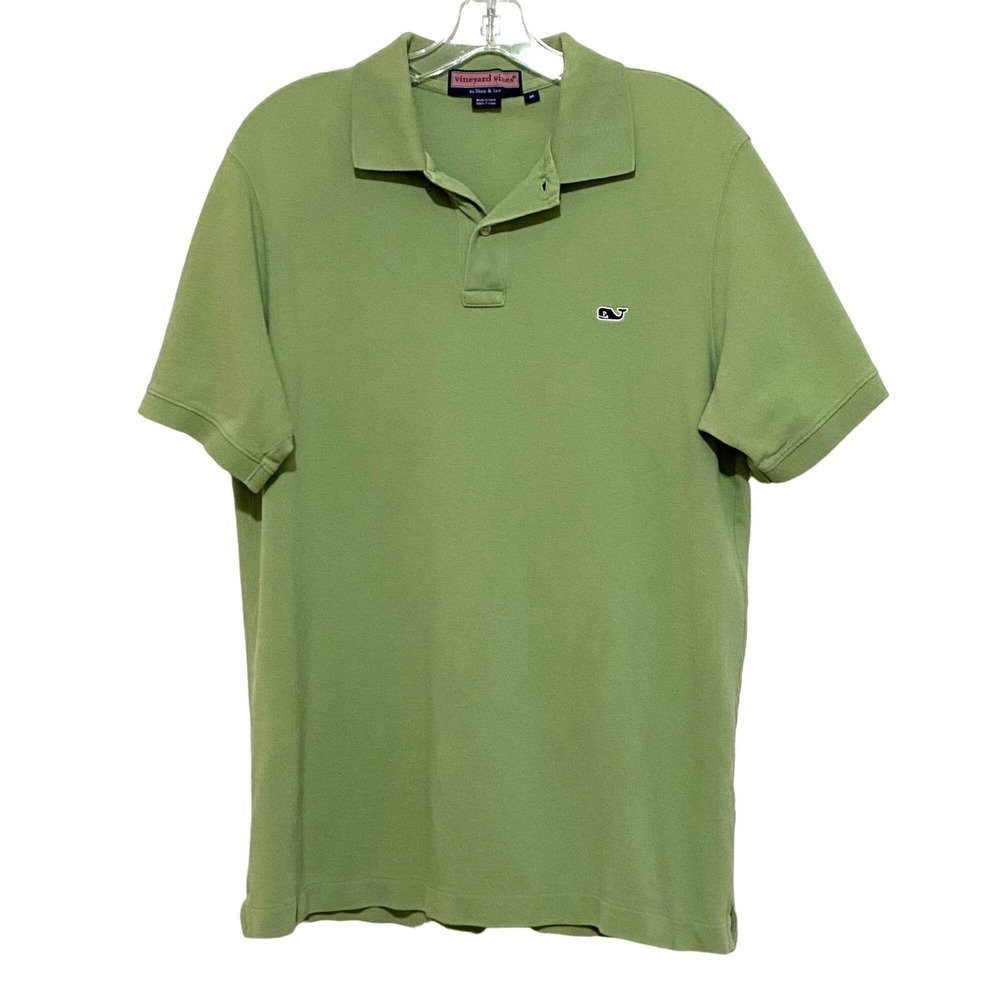 Vineyard Vines Shep & Ian Polo Shirt M Green Casual Preppy Coastal School